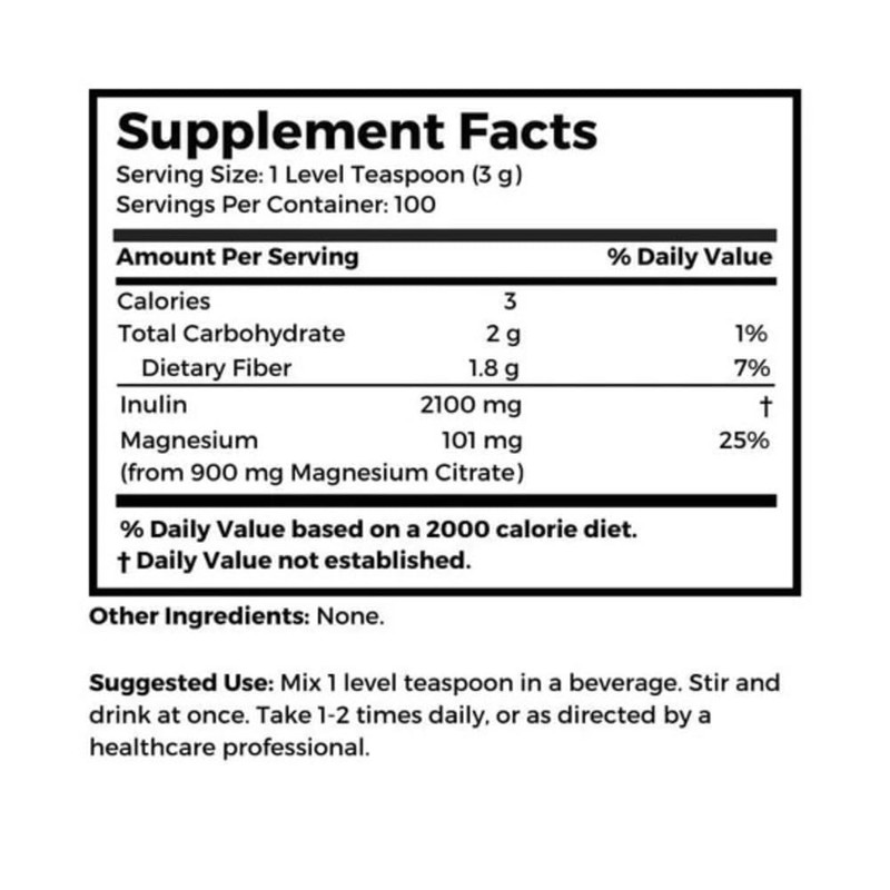 Dr. Clark Inulin Powder (FOS) – Prebiotic Soluble Fiber for