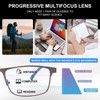 2 Pack Progressive Multifocus Reading Glasses Men - Metal Frame