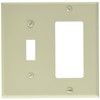 Morris 83433 Painted Steel Wall Plates, 2 Gang 1 Toggle 1 GFCI, 2 Gang, 1 Toggle, 1 GFCI, Ivory