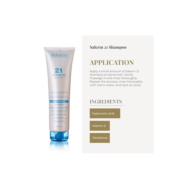 Salerm Shampoo Reparador para Cabello Seco y Dañado 300 ml