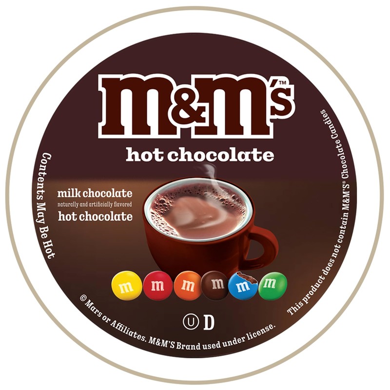 Milk Chocolate Single Serve M&M Hot Cocoa Pods, 18 Count