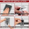 6PCS No Drill Curtain Brackets, Self-Adhesive Rod Holders, Universal Plastic
