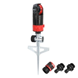 Eden 94143 Multi-Pattern Sprinkler Plus One-Direction Misting System with Metal Sprike Set; Gear Drive, Heavy Duty, Gardening Watering System, Garden&Lawns, 5 Pattern, Coverage up to 3737sq.ft