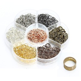 Linsoir Beads Bulk Hard Snap 12mm Open Jump Rings with Free Jump Ring Open Tool Value Box Set - Pack of 350