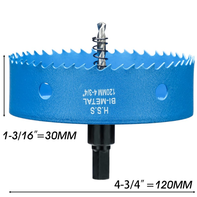 120mm HSS Bi-Metal Hole Saw, Table Vent Hole Cutter in