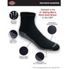 Dickies Men's Dri-Tech Moisture Control Quarter Socks Multi-Pack, Black (6