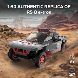 YYC 1:30 Model Car Kits for RS Q e-tron, Sports Cars Toys Building Set with 367 Pcs Blocks, Free Wheel, Cool Decorations, Ideas Collectibles Gifts for Boyfriend, Adults, Grey