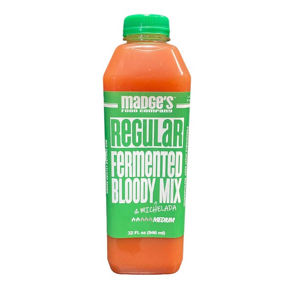 Madge's Fermented Bloody Mary Mix Regular 32 oz Raw - Vegan - Probiotic