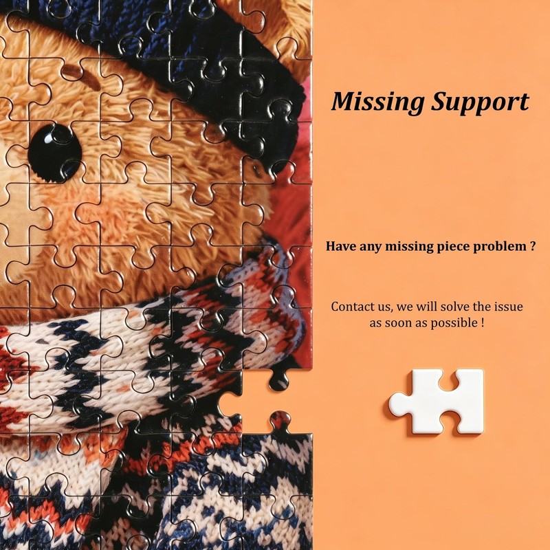 Knitting Bear Family Jigsaw Puzzle for Adults 1000 Pieces Cartoon