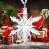 2024 Annual Edition Snowflake Crystal Christmas Ornament, Large Crystal Ornaments