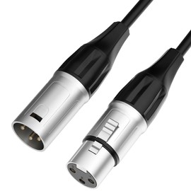 tisino XLR Cable, Microphone Cable XLR Male to XLR Female Balanced Microphone Cord Compatible with Preamps/Speaker Systems and More - 7.6m/25ft