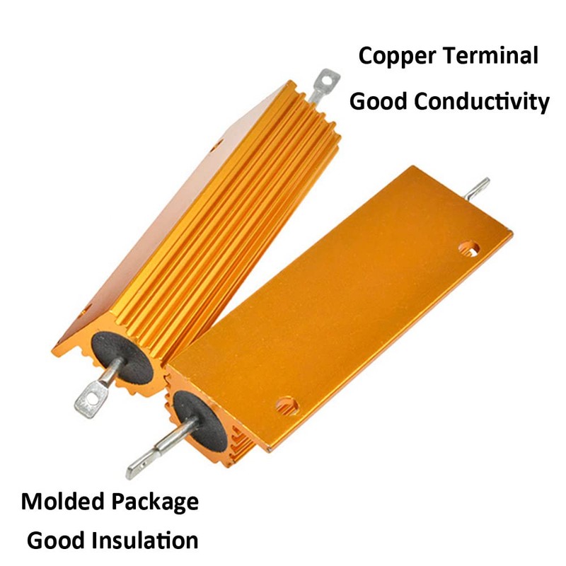 ETOPARS 2 Pcs 100W 2 Ohm 5% Aluminium Casing Wirewound
