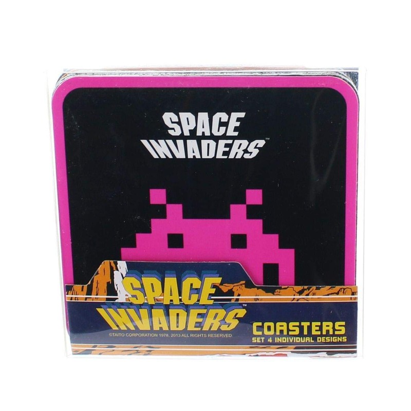 50Fifty Space Invaders Coasters Set, 4-Piece