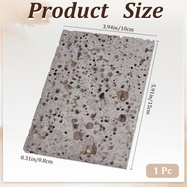 CREATCABIN Natural Rock Display Base Rock Display Base Case with Hole Marble Effect Marble Stone Decorative Display Plate Pedestals Photography Prop Accessories for Jewelries Cosmetics 3.94x5.91 Inch