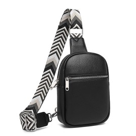 Anti Theft Crossbody Bags for Women with Zipper Lock, RFID Small Sling Bag, Vegan Leather Safe Mini Travel Purse (Small-Black)