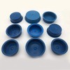 Rubber Blanking Plugs Closed Steel Pipe Panel Blue Flush Mount
