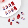 4th of July Short Fake Nails Square Press on Nails
