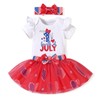 Aalizzwell 0-3 Months Baby Girls 4th of July Outfit Infant