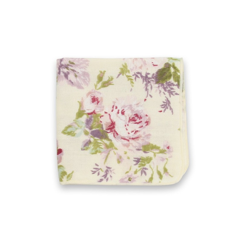 新柄 or Cheeks Skin Gauze Handkerchief Laura