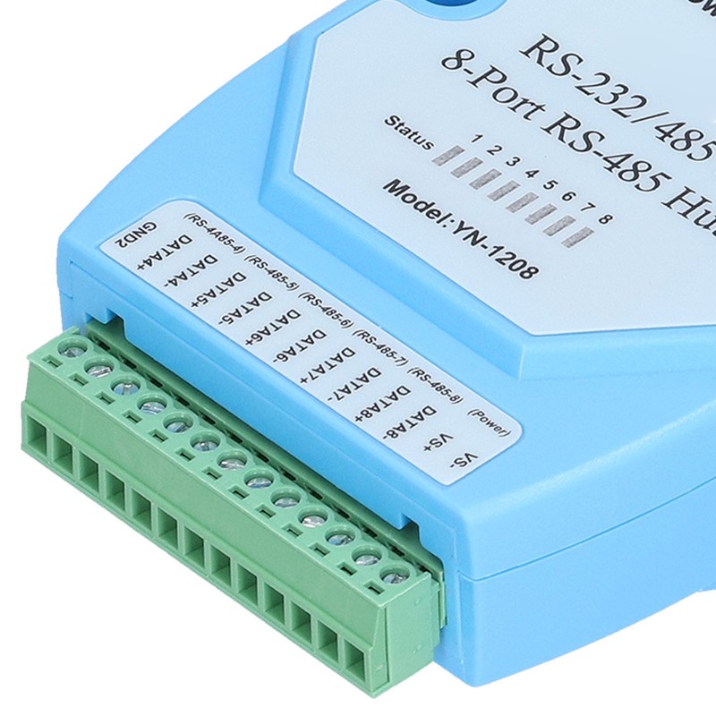 RS485 Hub 8 Ports OptoIsolated AntiInterference HighSpeed Transmission Repeater Distributor