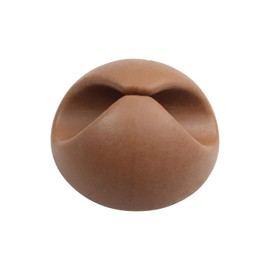 ROK Hardware Multipurpose Silicone Cable Clip Grip Wire Cord Type USB Desk Wall Desktop Organizer Charger Holder (10 Pack, Brown)