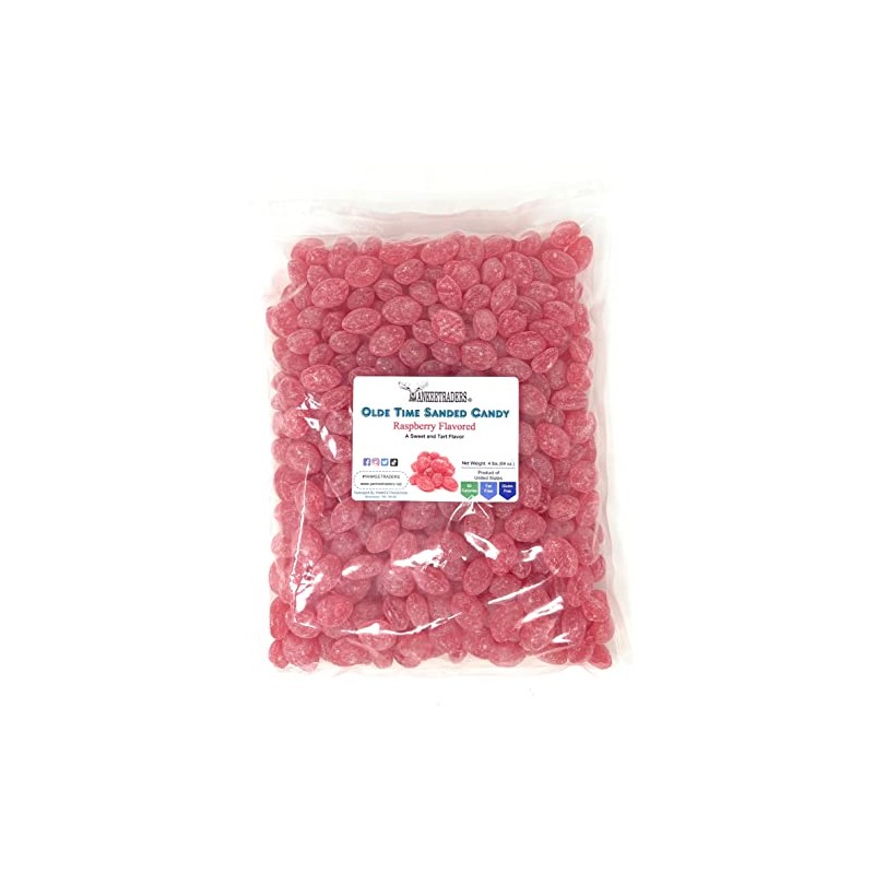 Raspberry, Old Time Sanded Hard Candy, 4 Pounds