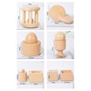 Colcolo 6x Wooden Baby Toys Wooden Rattle with Bell Grasping