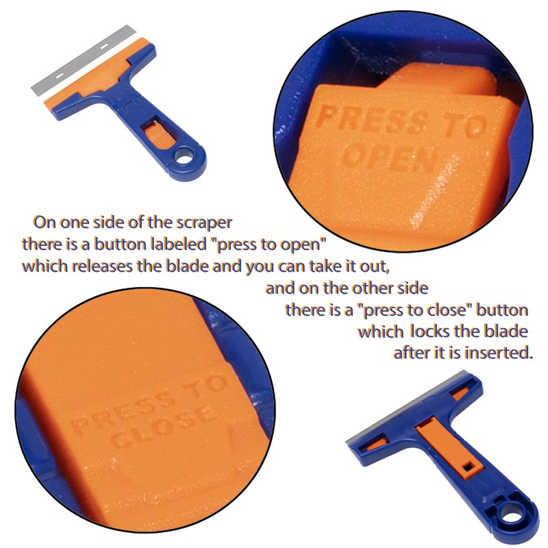 AERZETIX - C68547 - Window scraper + 4 blades for
