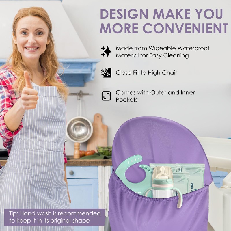 High Chair Handy Pocket Pouch, Mealtime Essentials Organizer of High
