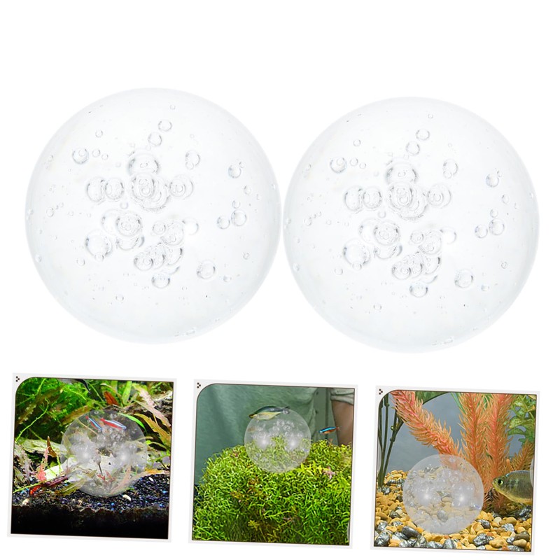 Levemolo Crystal Glass 2pcs Decorative for Fountains Fish Tanks and