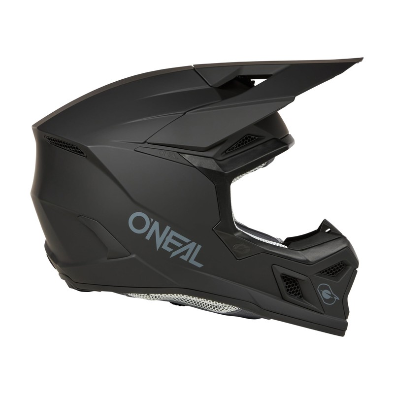 O'Neal 3 SRS Adult Helmet Solid Black Medium