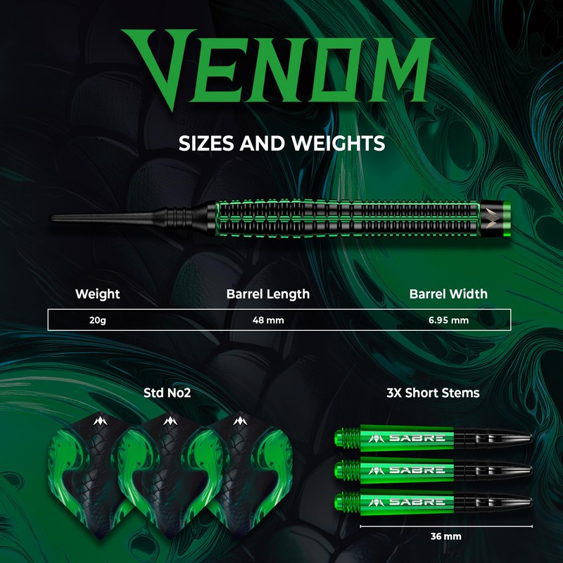 Mission | Venom Darts | Black & Green | Electro