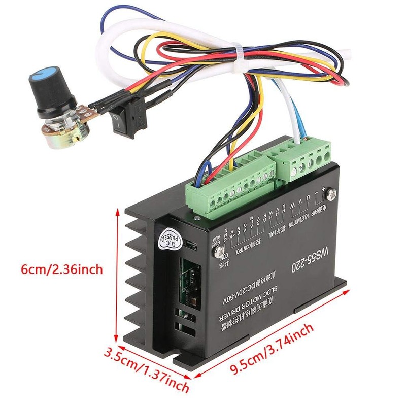 Yanmis DC Motor Driver, CNC Brushless Motor Driver Controller WS55-220