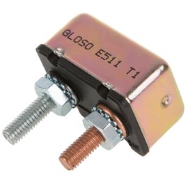 GLOSO GLOSO Circuit Breakers Stud Bolt Type for Truck Bus RV Automotive Motorcycle No Bracket Metal Cover Auto Reset (T1) - 1 Pack (50A) E511