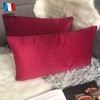 Douceur De Plumes Set of 2 Raspberry Red Velvet Cushion