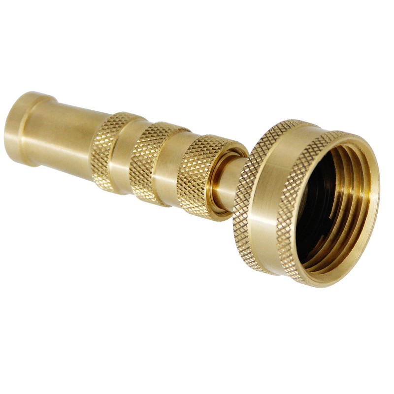 ATDAWN Brass Hose Nozzle, Heavy-Duty Brass Adjustable Twist Hose Nozzle,