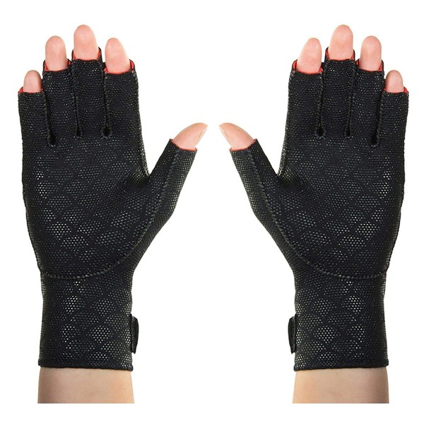 Thermoskin Arthritic Fingerless Gloves, Black, Small, 7"-7 3/4" (18-20 cm)