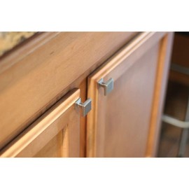 Liberty Classic Square 1-1/8 in. (28 mm) Satin Nickel Cabinet Knob