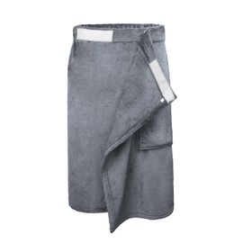 Saunakilt Men's 60 x 150 cm Bath Towel with Velcro Fastener and Pocket Soft Quick-Drying Sauna Towels Bath Towel Sauna Towel Sauna Skirt Super Absorbent Portable Beach Towel Men's Towel