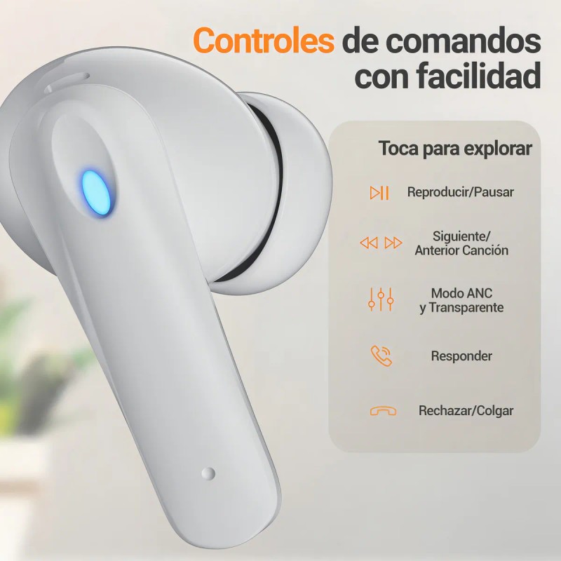 Audfonos inalmbricos bluetooth Occiam P91 In Ears Color Blanco -