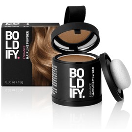 BOLDIFY Polvos Retoca Raíces – Cubre Canas Mujer y Hombre 48 Horas – Polvos Volumen Pelo Mujer – Polvo Capilar Oculta Instantáneamente la Pérdida de Cabello, No Mancha (Rubio oscuro)