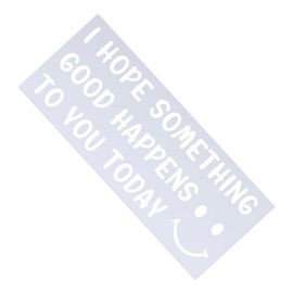 DUSCOKE Cute Car Sticker Decal with Smiley Face, I Hope Something Good Happens to You Today Waterproof Vinyl Sticker, Auto Inspirational Decoration Accessories for Bumper, Window, Laptop (1PC)