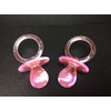 Pink Plastic Baby Pacifier Favors 2.5 (12 pieces)