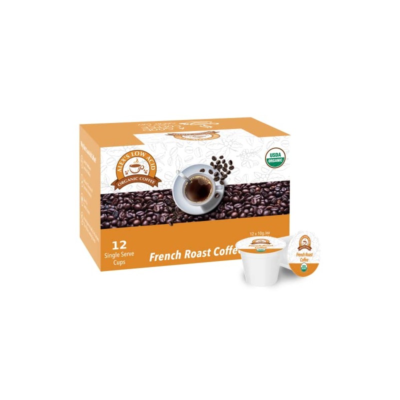 Alex's Low Acid Organic Coffee K-Cups (12 Servings) - French