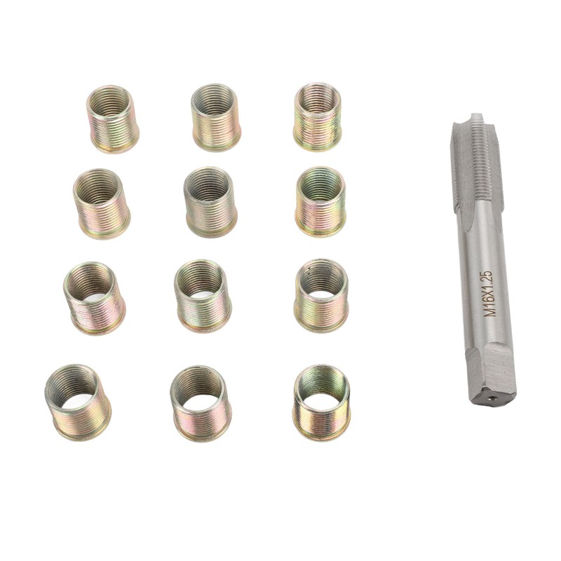 Thread Repair Tools 12Pcs Stainless Steel Inserts with 1Pc Screw