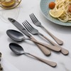 Onlycooker 20-Piece Black Silverware Set 18/0 Stainless Steel Flatware Brown