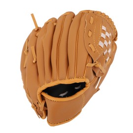Baseball Glove Ergonomic PU Leather Baseball Mitts Softness Professional Baseball Fielding Glove Softball Mitts for Youth Adult 10.5 Inch Brown