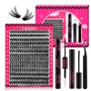 LAKANAKU DIY Lash Extension Kit,280 Pcs Cluster lash Extensions, 10-16mm