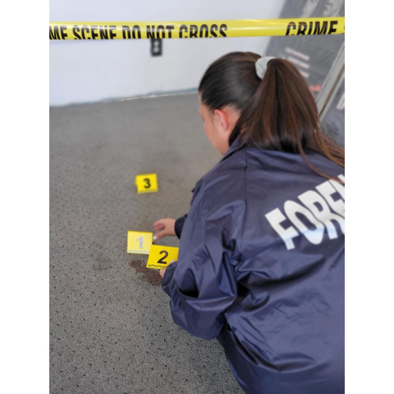 Crime Scene Evidence Tents with Scale, Numbered 1-20