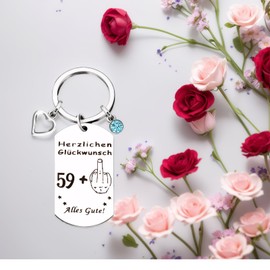 EFNHJF5 Birthday Gift for Women 30 40 50 60 70, Key Ring Gifts for Women, Small Gifts for Women, Birthday, Anniversary Gifts, Family Creative Gifts, 60